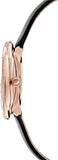 Buy Shop Swarovski Crystal Flower Black Dial Black Leather Strap Watch for Women - 5552421 USA Online