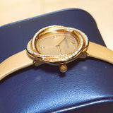 Buy Shop Swarovski Crystal Flower Grey Dial Grey Leather Strap Watch for for Women - 5552424 USA Online