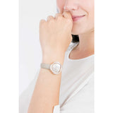 Buy Shop Swarovski Crystal Flower Grey Dial Grey Leather Strap Watch for for Women - 5552424 USA Online