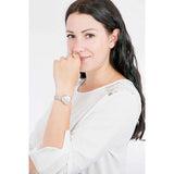 Buy Shop Swarovski Crystal Flower Grey Dial Grey Leather Strap Watch for for Women - 5552424 USA Online