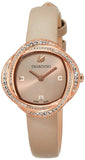 Buy Shop Swarovski Crystal Flower Grey Dial Grey Leather Strap Watch for for Women - 5552424 USA Online