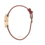 Buy Shop Swarovski Crystal Flower Red Dial Red Leather Strap Watch for Women - 5552780 USA Online