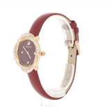 Buy Shop Swarovski Crystal Flower Red Dial Red Leather Strap Watch for Women - 5552780 USA Online