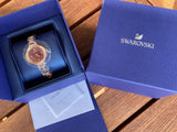Buy Shop Swarovski Crystal Flower Red Dial Rose Gold Steel Strap Watch for Women - 5552783 USA Online
