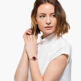 Buy Shop Swarovski Crystal Flower Red Dial Rose Gold Steel Strap Watch for Women - 5552783 USA Online