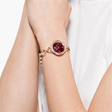 Buy Shop Swarovski Crystal Flower Red Dial Rose Gold Steel Strap Watch for Women - 5552783 USA Online