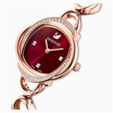 Buy Shop Swarovski Crystal Flower Red Dial Rose Gold Steel Strap Watch for Women - 5552783 USA Online