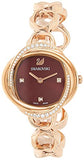 Buy Shop Swarovski Crystal Flower Red Dial Rose Gold Steel Strap Watch for Women - 5552783 USA Online