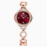 Buy Shop Swarovski Crystal Flower Red Dial Rose Gold Steel Strap Watch for Women - 5552783 USA Online