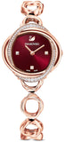 Buy Shop Swarovski Crystal Flower Red Dial Rose Gold Steel Strap Watch for Women - 5552783 USA Online