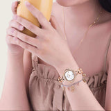 Buy Shop Swarovski Crystal Flower Silver Dial Rose Gold Steel Strap Watch for Women - 5547626 USA Online
