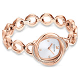 Buy Shop Swarovski Crystal Flower Silver Dial Rose Gold Steel Strap Watch for Women - 5547626 USA Online