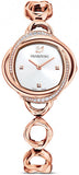 Buy Shop Swarovski Crystal Flower Silver Dial Rose Gold Steel Strap Watch for Women - 5547626 USA Online