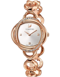 Buy Shop Swarovski Crystal Flower Silver Dial Rose Gold Steel Strap Watch for Women - 5547626 USA Online
