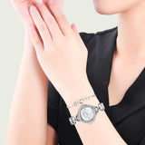 Buy Shop Swarovski Crystal Flower Silver Dial Silver Steel Strap Watch for Women - 5547622 USA Online