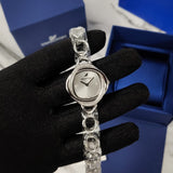 Buy Shop Swarovski Crystal Flower Silver Dial Silver Steel Strap Watch for Women - 5547622 USA Online