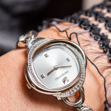 Buy Shop Swarovski Crystal Flower Silver Dial Silver Steel Strap Watch for Women - 5547622 USA Online