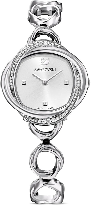 Buy Shop Swarovski Crystal Flower Silver Dial Silver Steel Strap Watch for Women - 5547622 USA Online