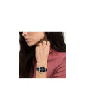 Buy Shop Swarovski Crystal Frost Black Dial Black Leather Strap Watch for Women - 5484058 USA Online