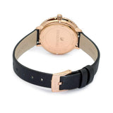 Buy Shop Swarovski Crystal Frost Black Dial Black Leather Strap Watch for Women - 5484058 USA Online