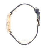 Buy Shop Swarovski Crystal Frost Blue Dial Blue Leather Strap Watch for Women - 5484061 USA Online