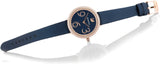 Buy Shop Swarovski Crystal Frost Blue Dial Blue Leather Strap Watch for Women - 5484061 USA Online