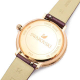 Buy Shop Swarovski Crystal Frost Grey Dial Grey Leather Strap Watch for Women - 5484067 USA Online