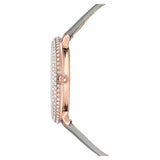 Buy Shop Swarovski Crystal Frost Grey Dial Grey Leather Strap Watch for Women - 5484067 USA Online