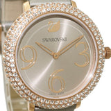 Buy Shop Swarovski Crystal Frost Grey Dial Grey Leather Strap Watch for Women - 5484067 USA Online