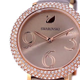 Buy Shop Swarovski Crystal Frost Grey Dial Grey Leather Strap Watch for Women - 5484067 USA Online