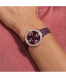 Buy Shop Swarovski Crystal Frost Red Dial Red Leather Strap Watch for Women - 5484064 USA Online