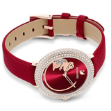Buy Shop Swarovski Crystal Frost Red Dial Red Leather Strap Watch for Women - 5519226 USA Online