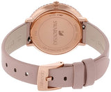 Buy Shop Swarovski Crystal Frost White Dial Pink Leather Strap Watch for Women - 5519223 USA Online