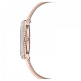 Buy Shop Swarovski Crystal Frost White Dial Pink Leather Strap Watch for Women - 5519223 USA Online