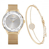 Buy Shop Swarovski Octea Nova Silver Dial Gold Mesh Bracelet Watch for Women - 5430417 USA Online