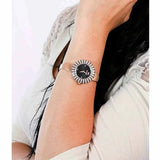 Buy Shop Swarovski Crystal Rose Black Dial Rose Gold Steel Strap Watch for Women - 5484050 USA Online