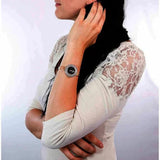 Buy Shop Swarovski Crystal Rose Black Dial Rose Gold Steel Strap Watch for Women - 5484050 USA Online