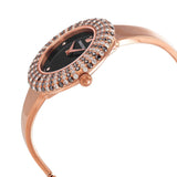 Buy Shop Swarovski Crystal Rose Black Dial Rose Gold Steel Strap Watch for Women - 5484050 USA Online