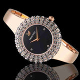 Buy Shop Swarovski Crystal Rose Black Dial Rose Gold Steel Strap Watch for Women - 5484050 USA Online