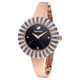 Buy Shop Swarovski Crystal Rose Black Dial Rose Gold Steel Strap Watch for Women - 5484050 USA Online