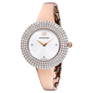 Buy Shop Swarovski Crystal Rose Silver Dial Rose Gold Steel Strap Watch for Women - 5484073 USA Online