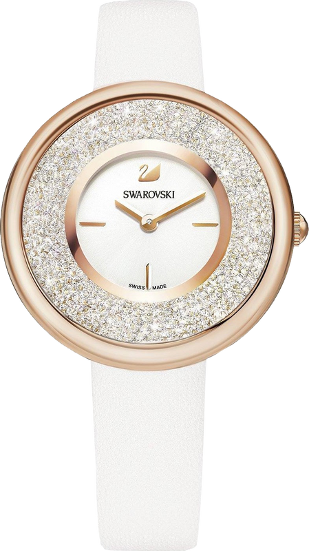 Buy Shop Swarovski Crystalline Pure White Dial White Leather Strap Watch for Women - 5376083 USA Online