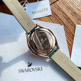 Buy Shop Swarovski Crystalline Aura Green Dial Green Leather Strap Watch for Women - 5644078 USA Online