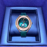 Buy Shop Swarovski Crystalline Aura Green Dial Green Leather Strap Watch for Women - 5644078 USA Online