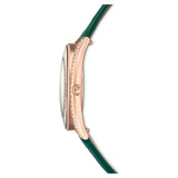 Buy Shop Swarovski Crystalline Aura Green Dial Green Leather Strap Watch for Women - 5644078 USA Online