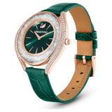 Buy Shop Swarovski Crystalline Aura Green Dial Green Leather Strap Watch for Women - 5644078 USA Online