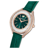 Buy Shop Swarovski Crystalline Aura Green Dial Green Leather Strap Watch for Women - 5644078 USA Online