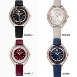 Buy Shop Swarovski Crystalline Aura Red Dial Red Leather Strap Watch for Women - 5558637 USA Online