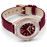 Buy Shop Swarovski Crystalline Aura Red Dial Red Leather Strap Watch for Women - 5558637 USA Online