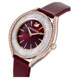 Buy Shop Swarovski Crystalline Aura Red Dial Red Leather Strap Watch for Women - 5558637 USA Online